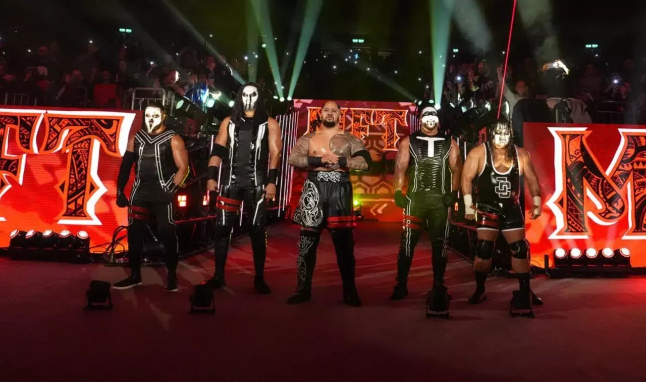 The MFTs Tama Tonga, Talla Tonga, Solo Sikoa, Tonga Loa and JC Mateo WWE SmackDown
