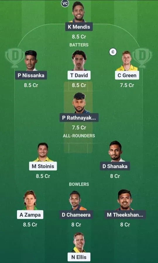 AUS vs SL Dream11 Prediction, Dream11 Playing XI, Today Match 30, ICC T20 World Cup 2026