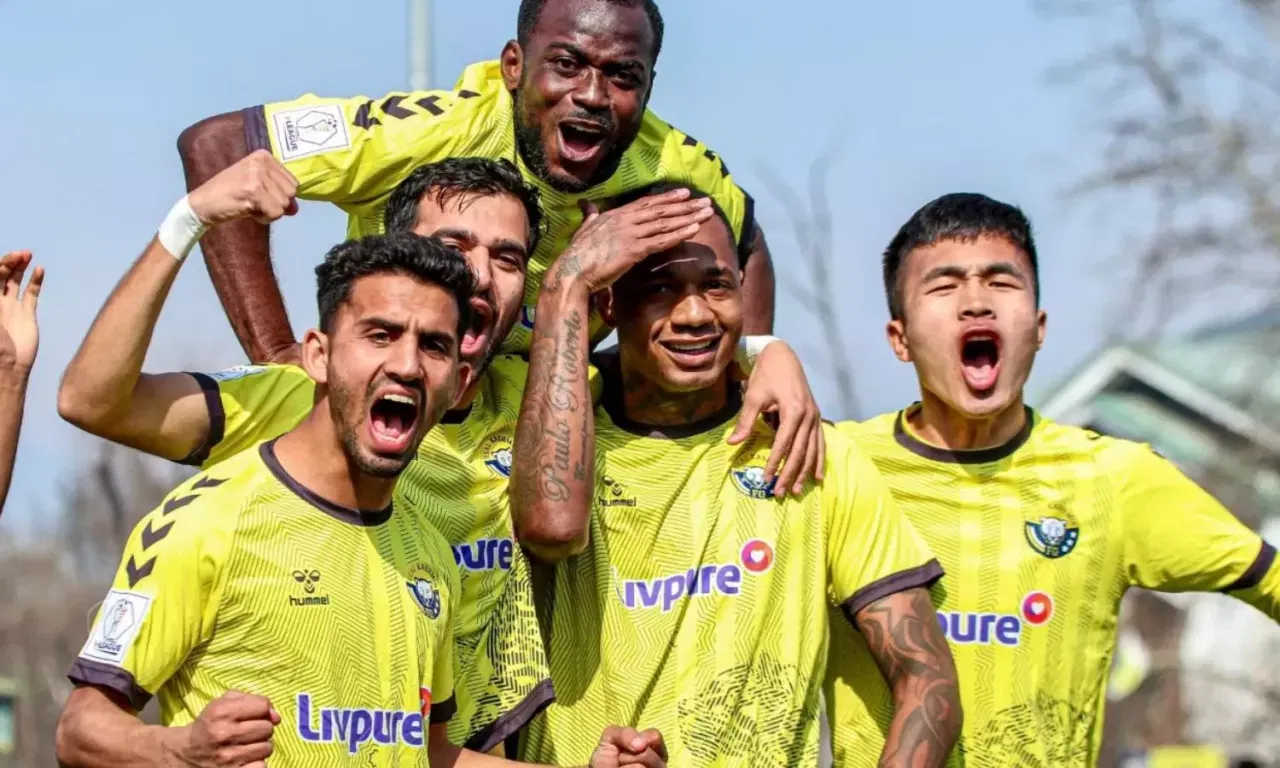 Real Kashmir vs Namdhari in the Indian Football League