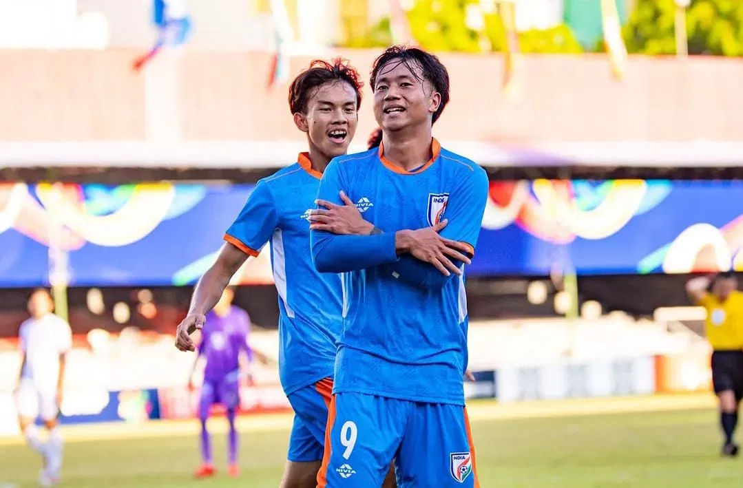 Omang Dodum for India U20 against Pakistan U20