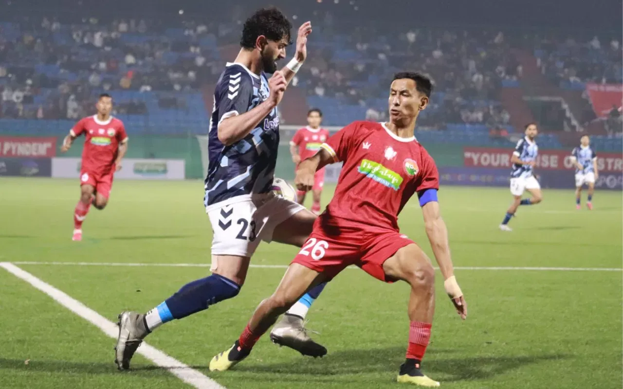 Kenstar Kharshong  in action for Shillong Lajong FC