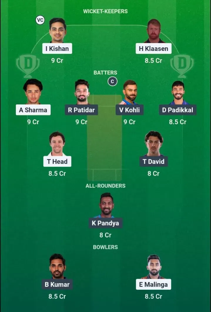 SRH vs RCB Dream11 Prediction, Dream11 Playing XI, Today Match 67, IPL 2026