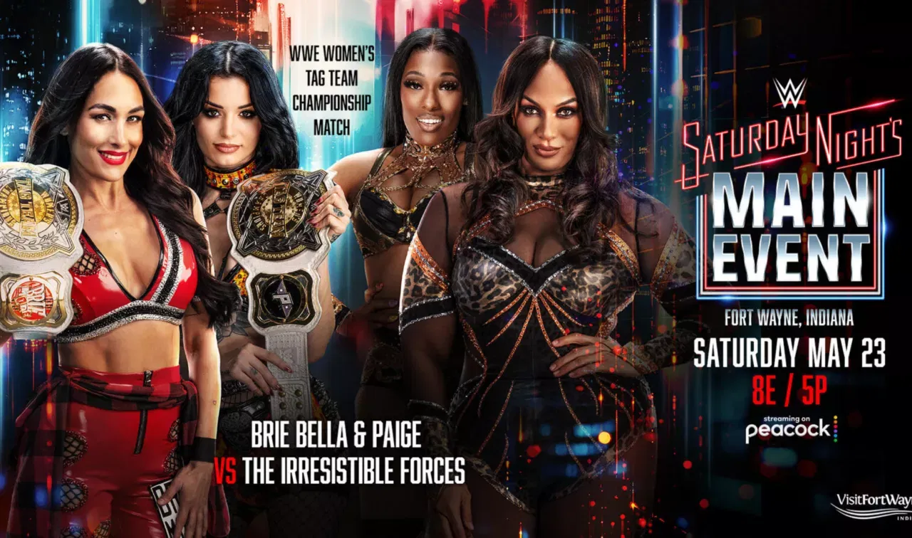 WWE Saturday Night's Main Event Paige & Brie Bella vs Nia Jax & Lash Legend
