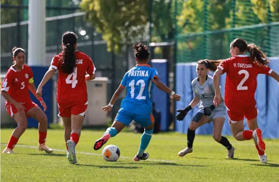 Pritika Barman scored for India U17 against Lebanon