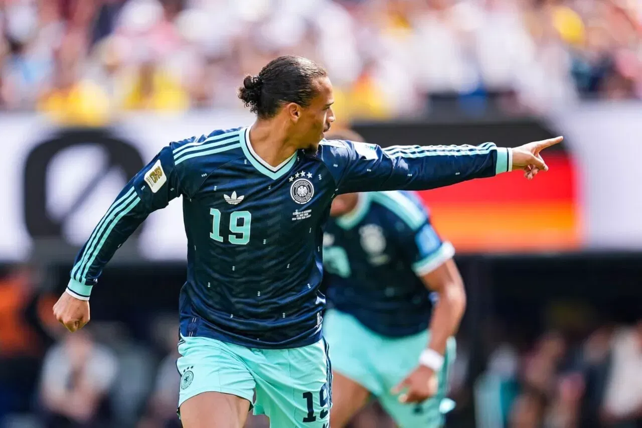 Leroy Sane of Germany celebrates his goal during the FIFA World Cup 2026
