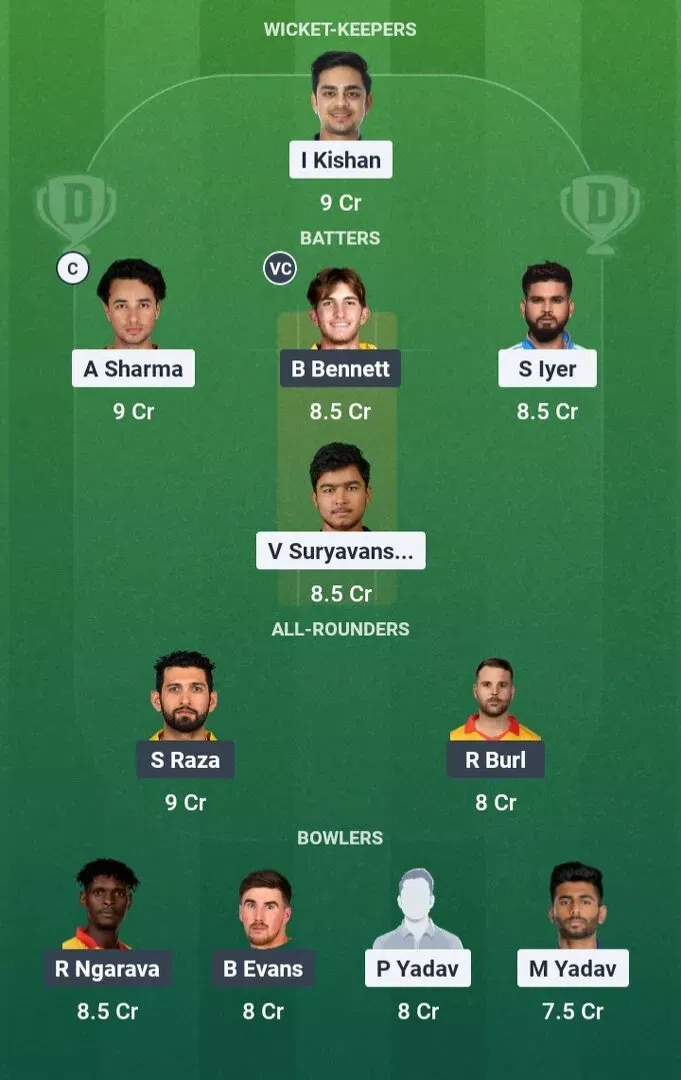 ZIM vs IND Dream11 Prediction, Dream11 Playing XI, Today Match 1st, Zimbabwe vs India T20I series 2026