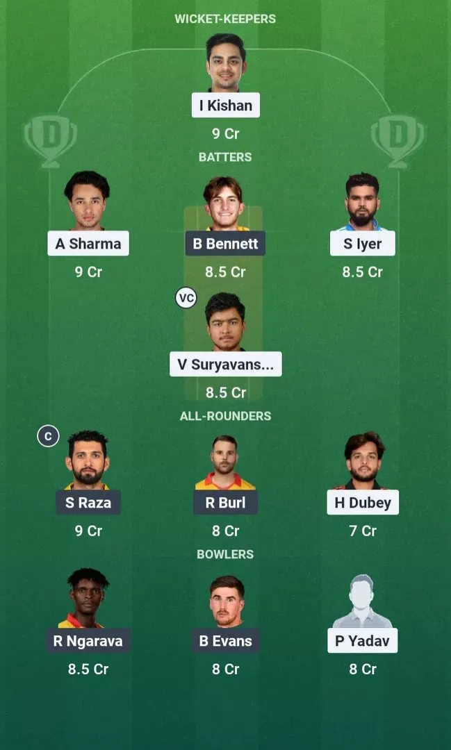 ZIM vs IND Dream11 Prediction, Dream11 Playing XI, Today Match 1st, Zimbabwe vs India T20I series 2026