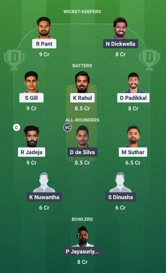 SL vs IND Dream11 Prediction, Dream11 Playing XI, Today Match 2nd, Sri Lanka vs India Test series 2026
