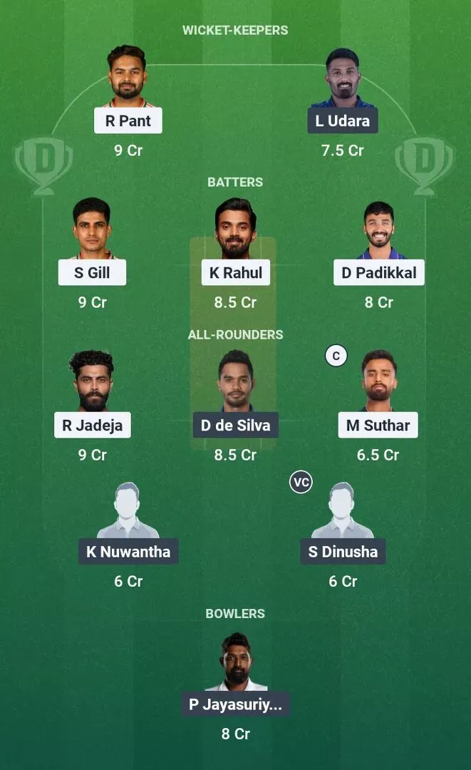 SL vs IND Dream11 Prediction, Dream11 Playing XI, Today Match 2nd, Sri Lanka vs India Test series 2026