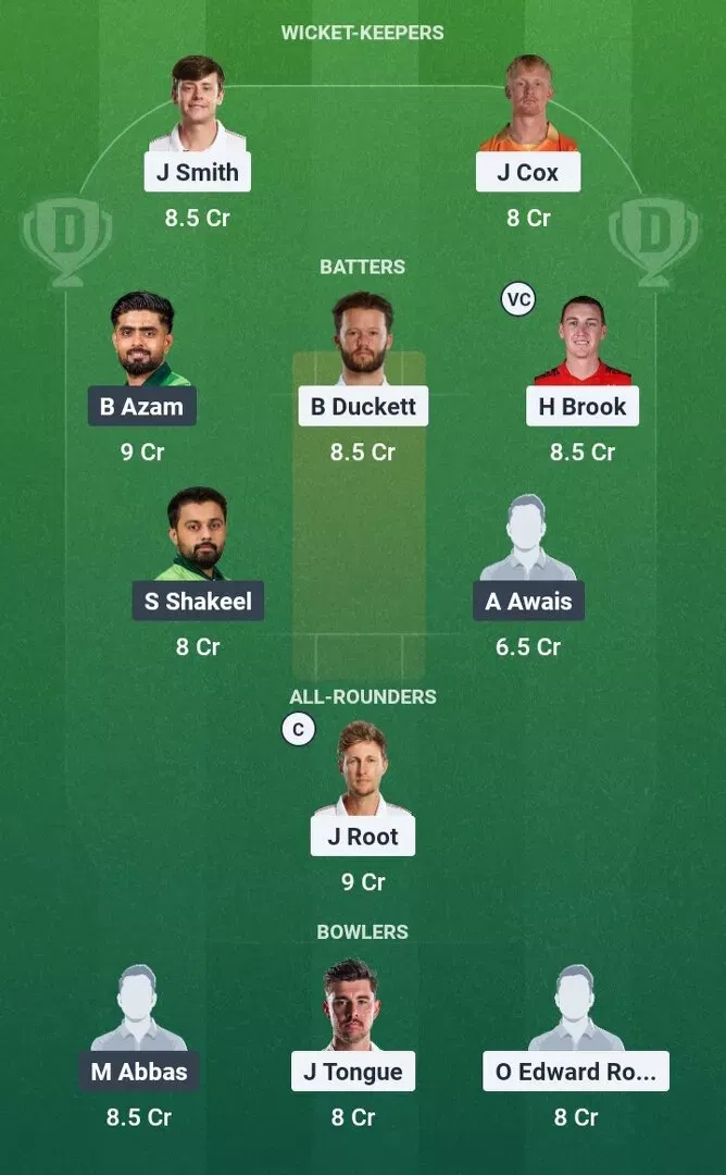 ENG vs PAK Dream11 Prediction, Dream11 Playing XI, Today Match 3rd, England vs Pakistan Test Series 2026